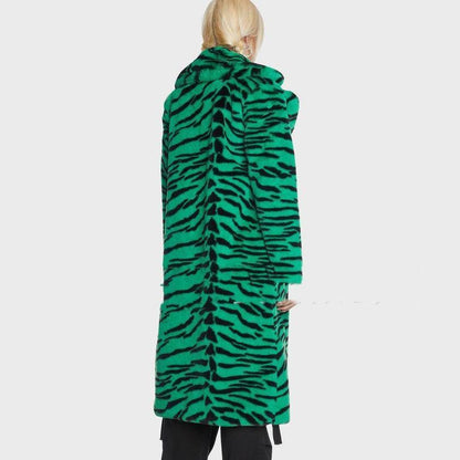 Faux Fur Coat Tiger Leopard Print - HEPSIBAH SHOP