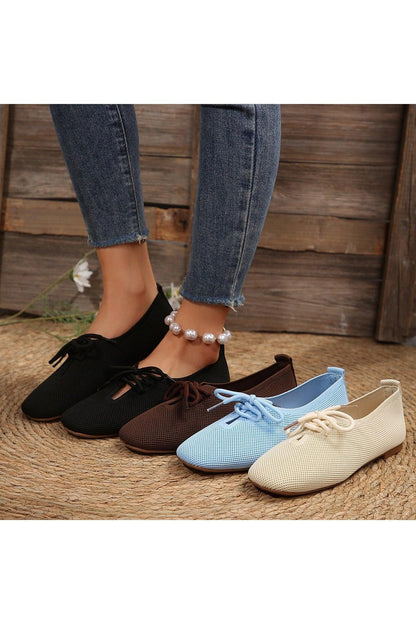 Casual Lace-up Mesh Flats Shoes Women - HEPSIBAH SHOP