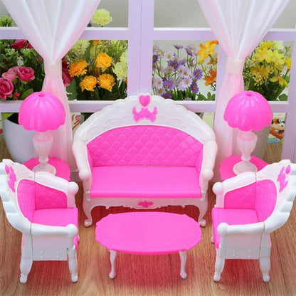 Dolls For Dressing Up Sofa 6-piece Set European-style Large Sofa Living Room Chair OPP Bag