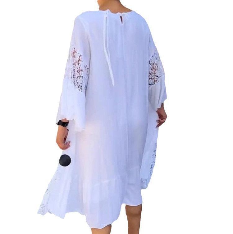 Women's Long Lace Shirt Dress - HEPSIBAH SHOP