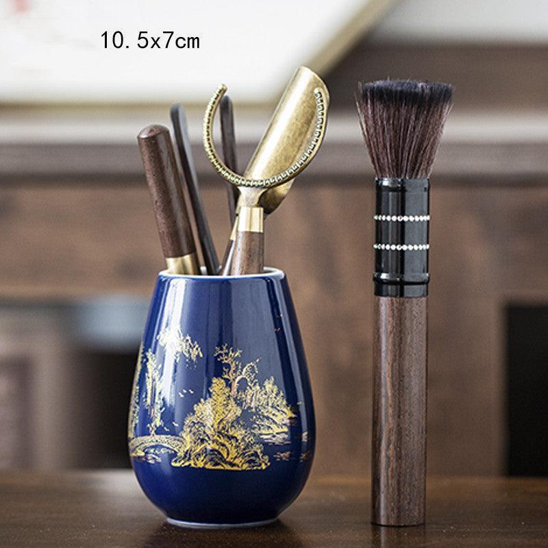 Ebony Wood Tea Ceremony Six Gentlemen Set Tea Art Accessories - HEPSIBAH SHOP