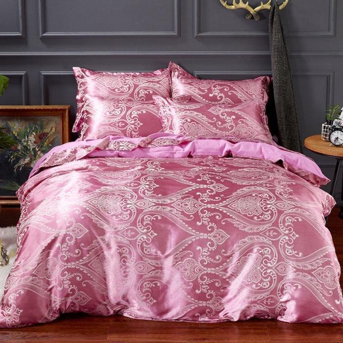 Cotton Satin Jacquard Quilt Cover Bedding - HEPSIBAH SHOP