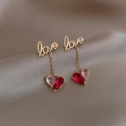 Love crystal earrings - HEPSIBAH SHOP