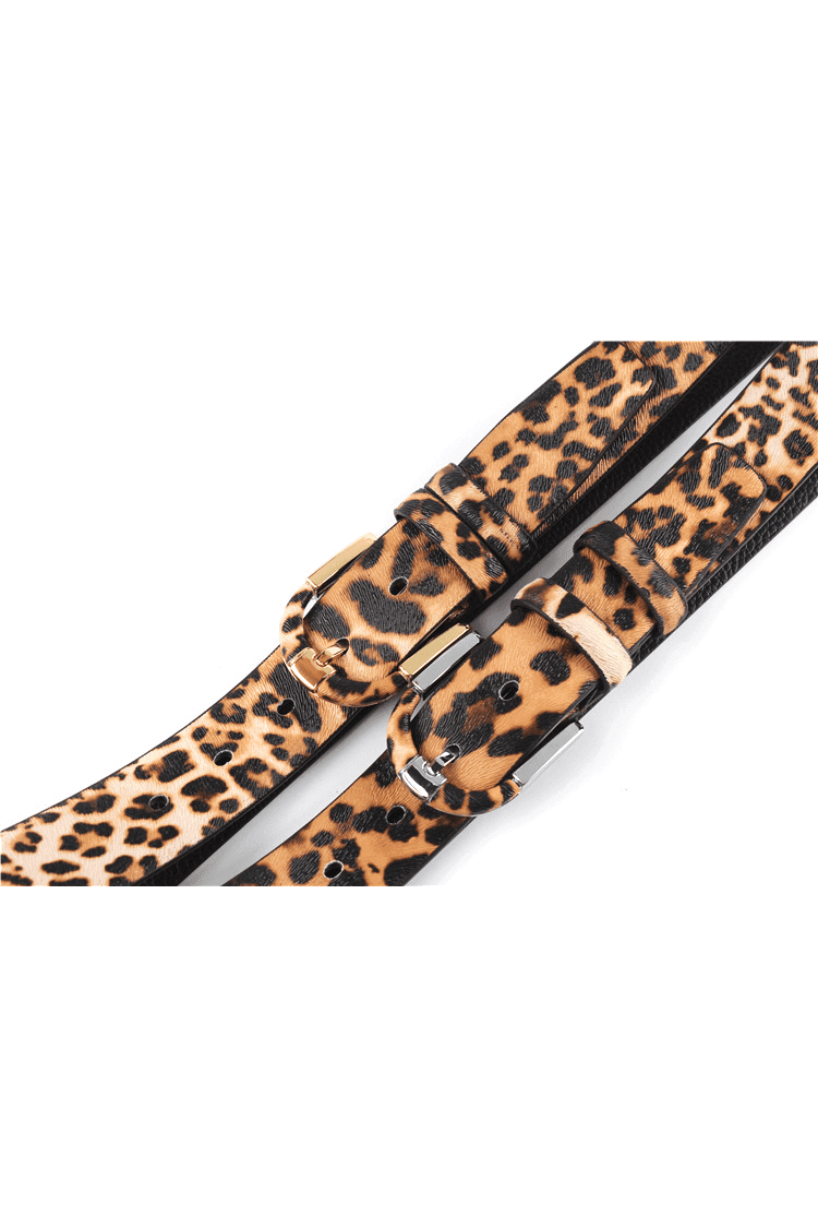 Women's Leopard Leather Belt - HEPSIBAH SHOP