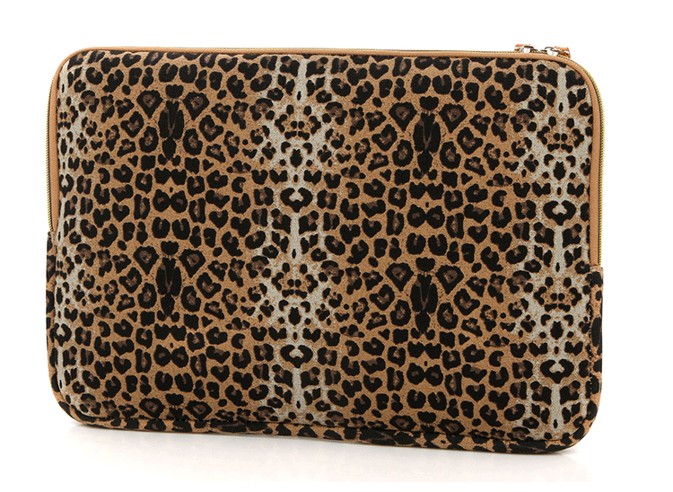 Leopard canvas notebook liner bag - HEPSIBAH SHOP