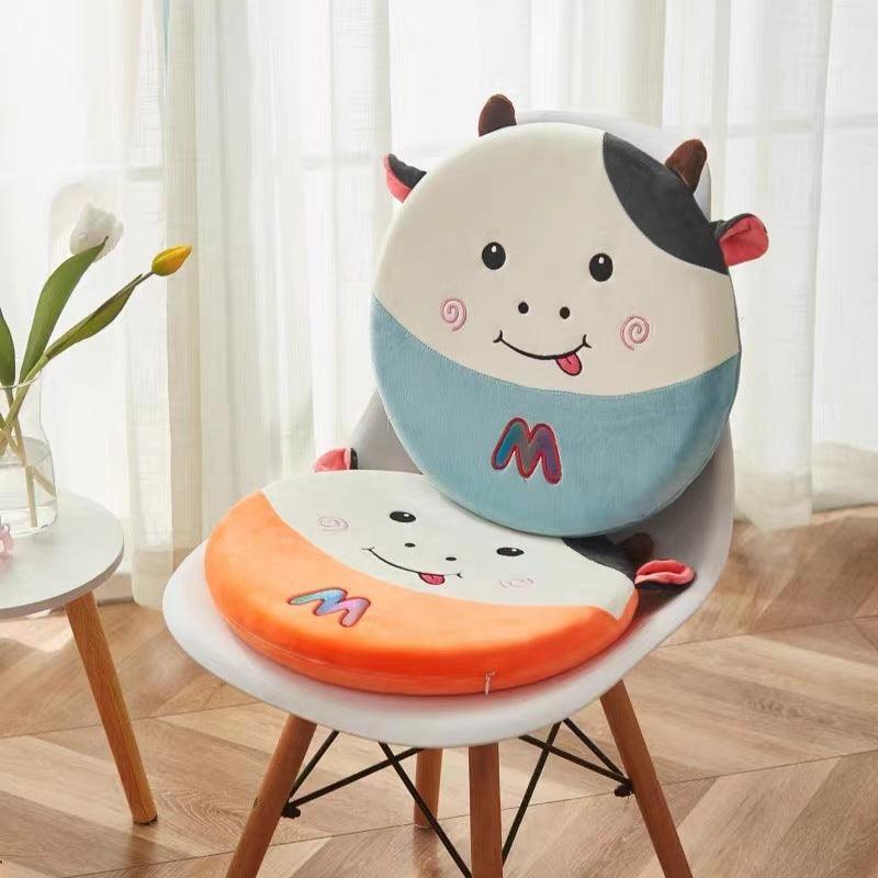 Cute Cow Toy Plush Cartoon Sofa Office Waist Cushion Bed Head Backrest Cushion