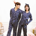 Couple striped pajamas