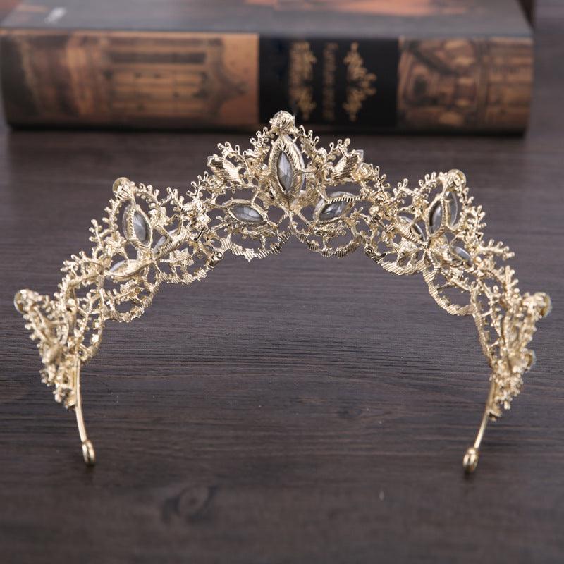 Baroque Luxury Crystal Bridal Crown Tiara - HEPSIBAH SHOP