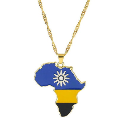 Fashion Map African Pendant Necklace - HEPSIBAH SHOP