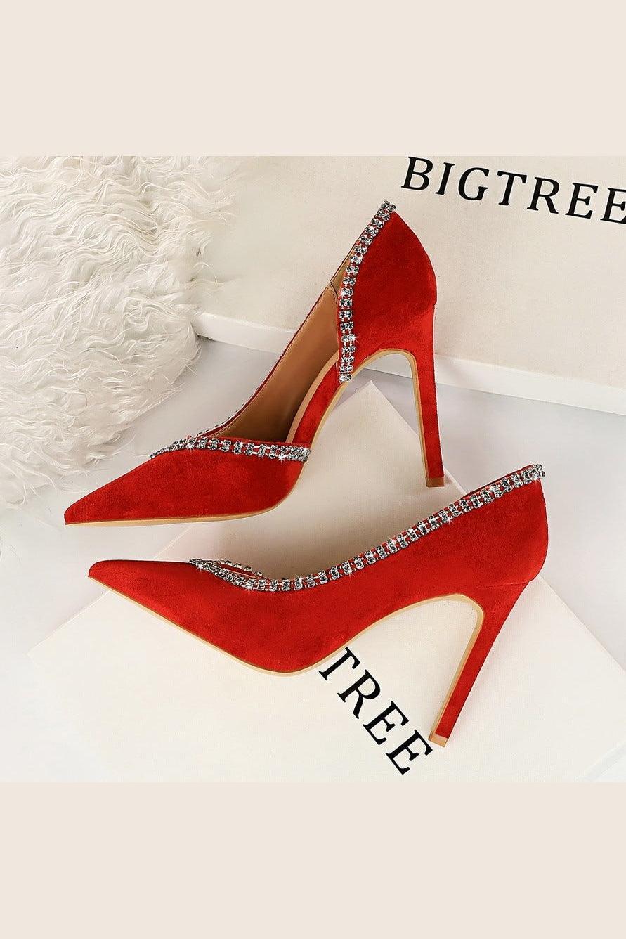 Suede hollow high heels - HEPSIBAH SHOP