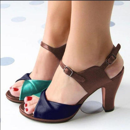 Plus Size Color Block Women's High Heels - HEPSIBAH SHOP