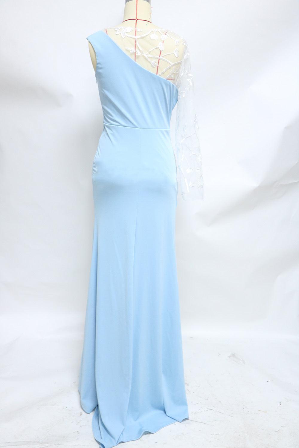 Lace Slim Evening Gown Split Sexy Slim Dress - HEPSIBAH SHOP