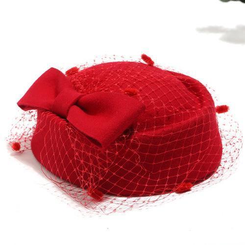 Trendy Women's Hats Fashion Veil Small Top Hats - HEPSIBAH SHOP