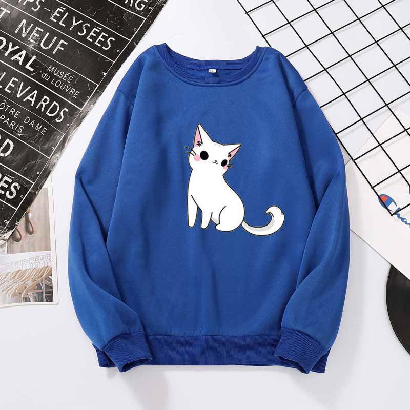 Printed cute cat hoodie - HEPSIBAH SHOP