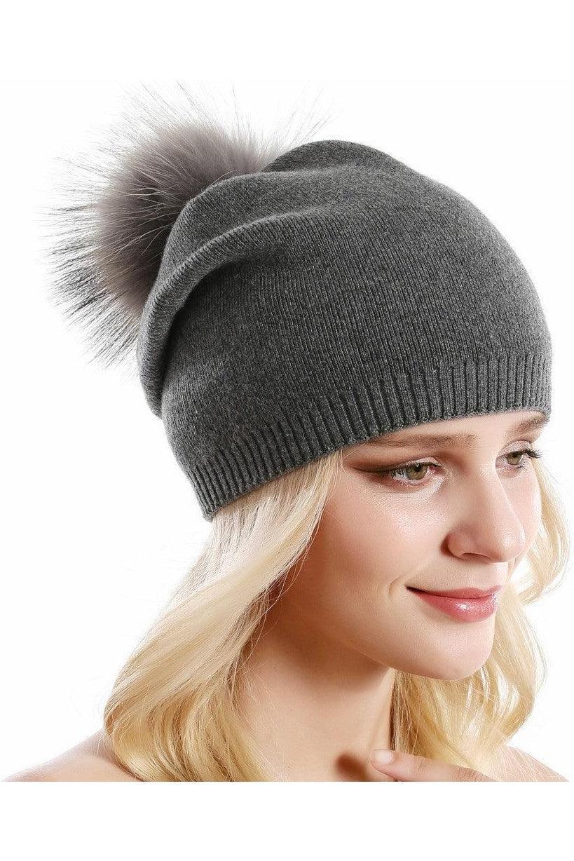 Fur Pompom Hats - HEPSIBAH SHOP