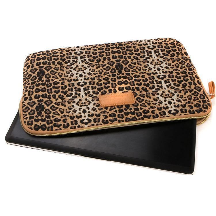 Leopard canvas notebook liner bag - HEPSIBAH SHOP