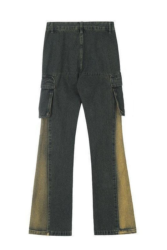 American Retro Distressed Multi-pocket Jeans - HEPSIBAH SHOP