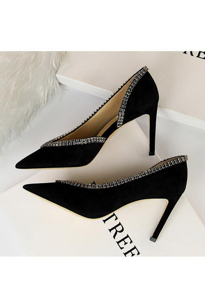 Suede hollow high heels - HEPSIBAH SHOP