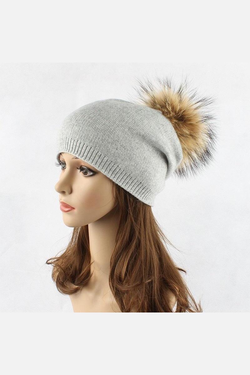 Fur Pompom Hats - HEPSIBAH SHOP