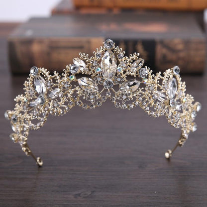 Baroque Luxury Crystal Bridal Crown Tiara - HEPSIBAH SHOP