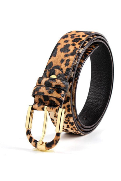 Women's Leopard Leather Belt - HEPSIBAH SHOP