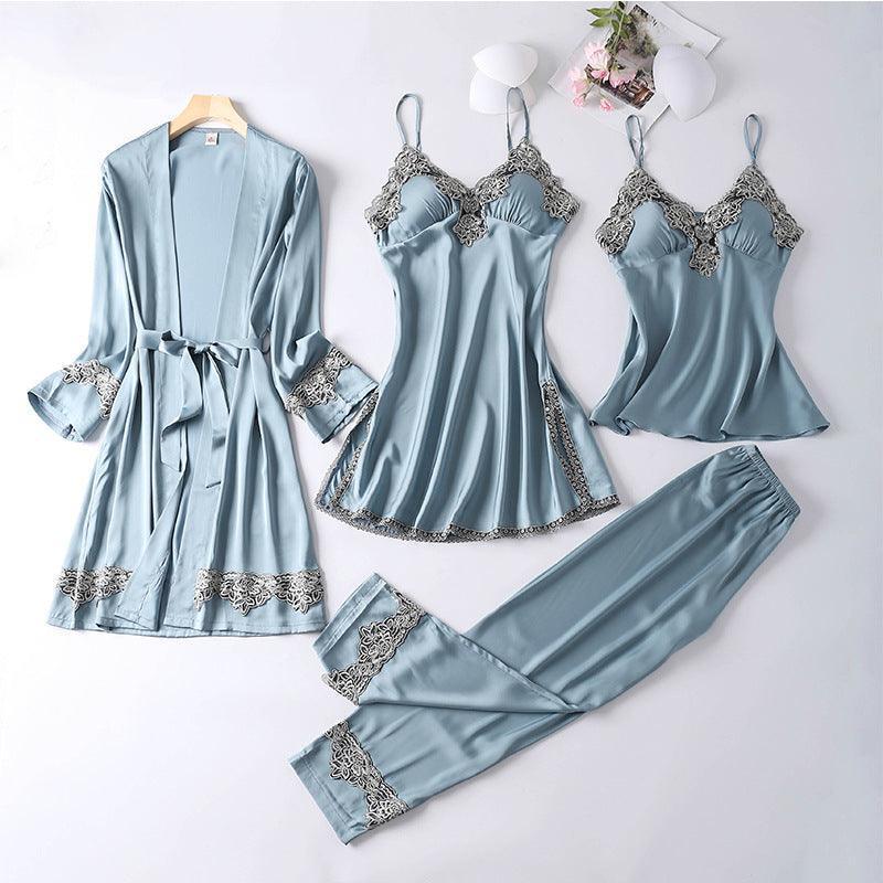 Four-piece dressing gown female summer suit - HEPSIBAH SHOP