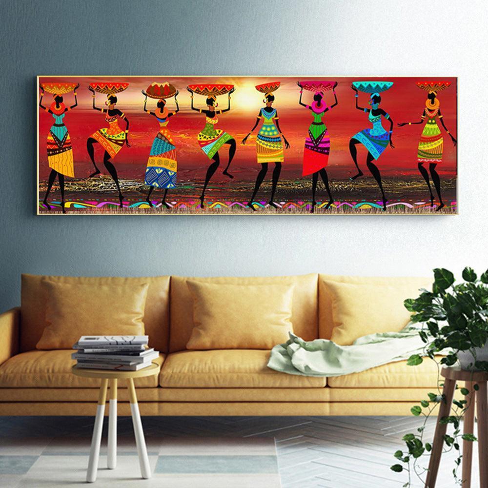 African women dancing oil painting - HEPSIBAH SHOP