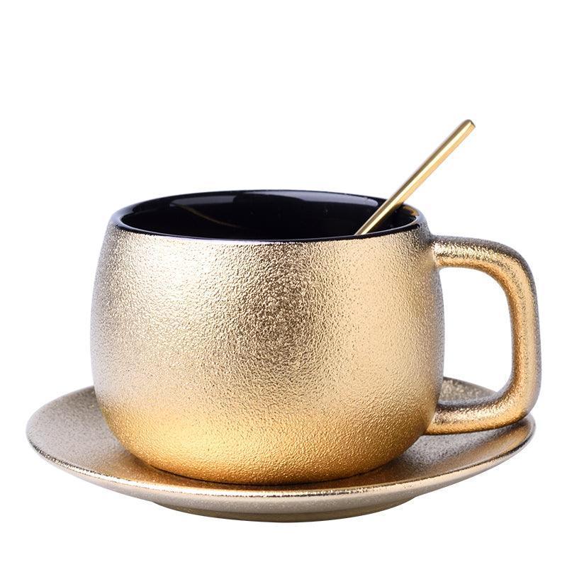 Golden coffee cup set - HEPSIBAH SHOP