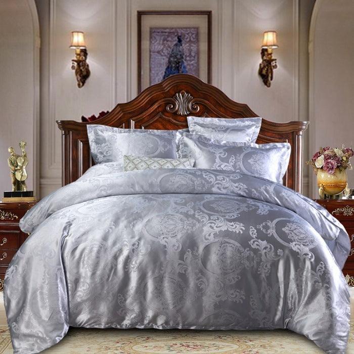 Cotton Satin Jacquard Quilt Cover Bedding - HEPSIBAH SHOP