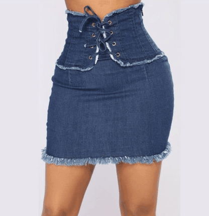 New Women's Jean Short High Waist Skirt - HEPSIBAH SHOP