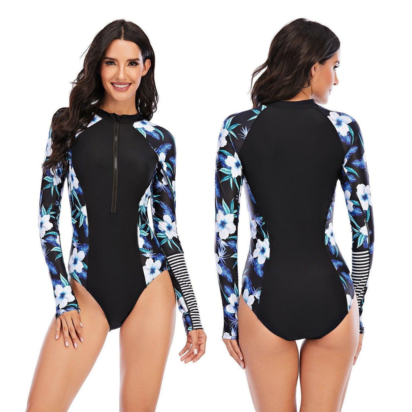 One-piece long-sleeved surfing swimsuit - HEPSIBAH SHOP