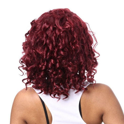 Burgundy curly hair hood - HEPSIBAH SHOP