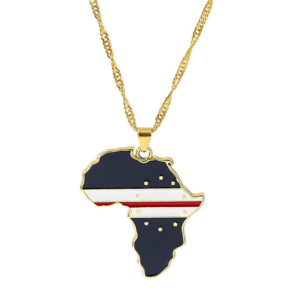 Fashion Map African Pendant Necklace - HEPSIBAH SHOP