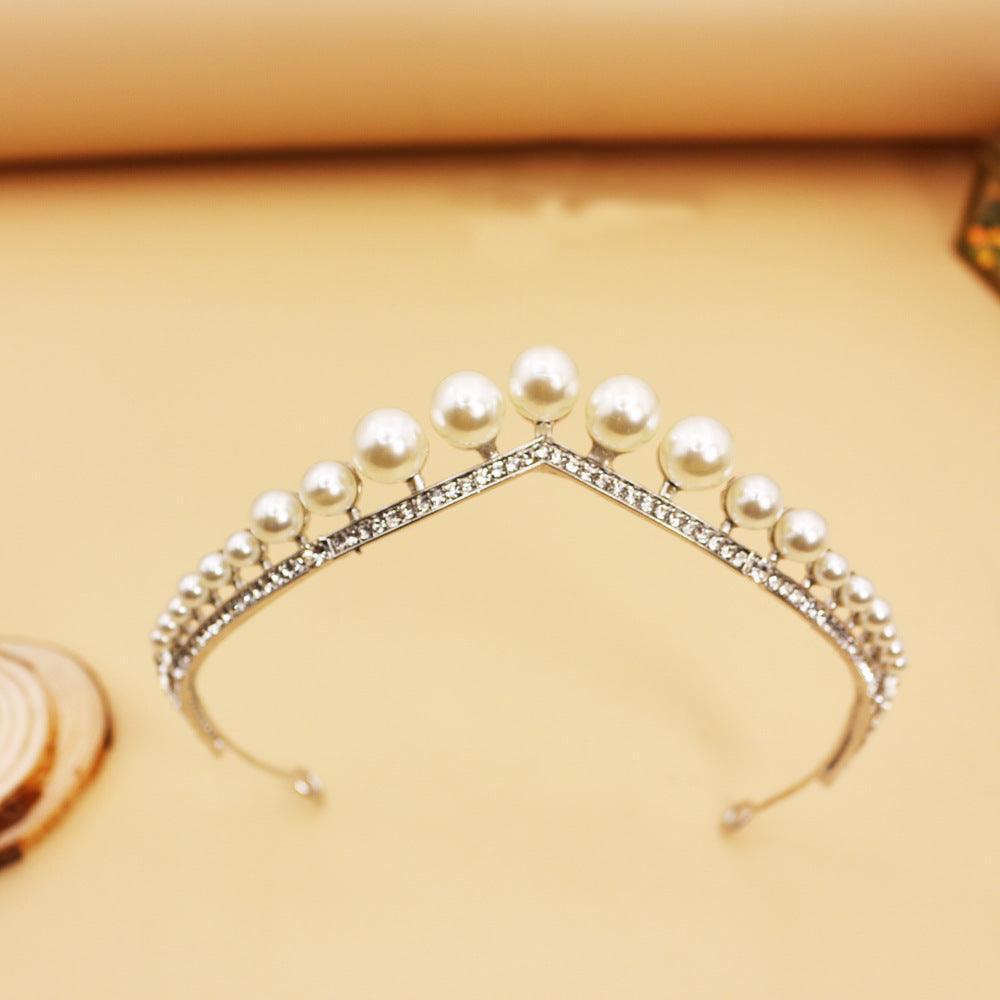 Bride's Wedding Crown Alloy Pearl - HEPSIBAH SHOP