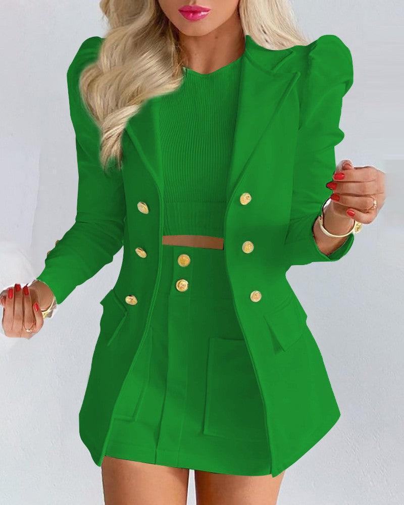 Fashion Solid Color Casual Suits Women - HEPSIBAH SHOP