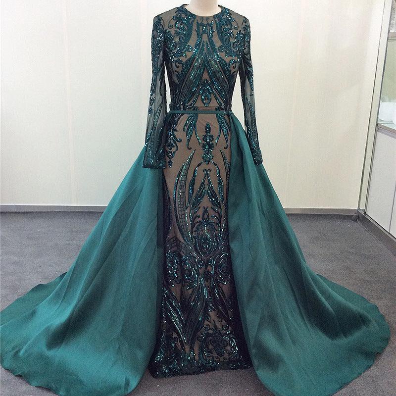 Women's Dark Green Wedding Dress - HEPSIBAH SHOP