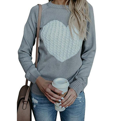 Love Printed Ladies Pullover Sweater - HEPSIBAH SHOP