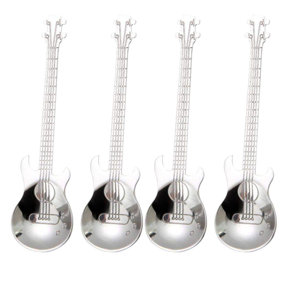 Guitar Coffee Spoon Set Stainless Steel Dessert Ice Cream Spoon Tea Spoon Coffee Accessories