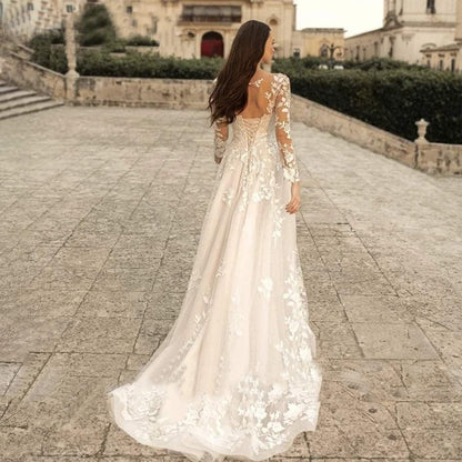 Long Sleeve Wedding Dress Mori Style - HEPSIBAH SHOP