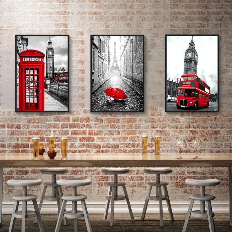 London Street Architectural Decoration Painting - HEPSIBAH SHOP