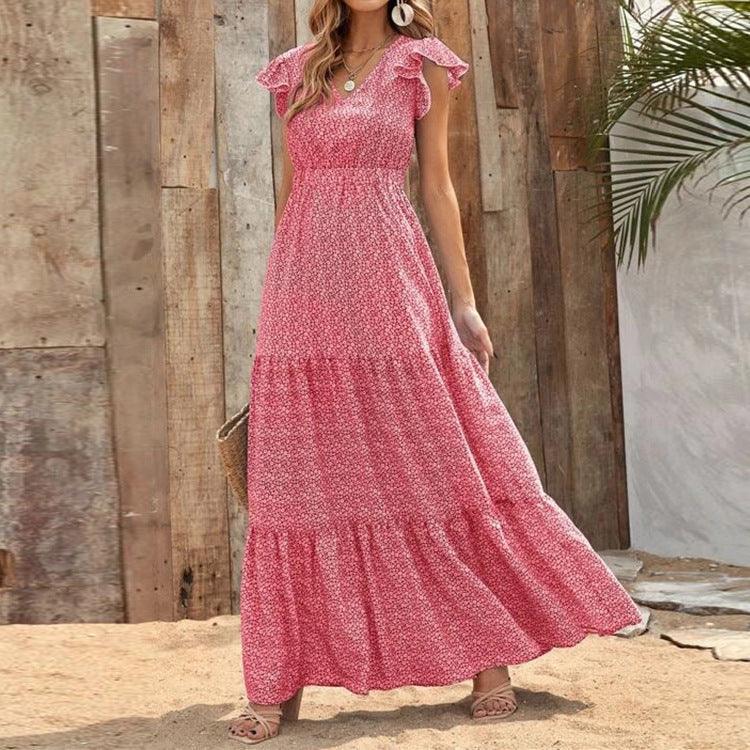 Women's Summer Bohemian Floral Dress - HEPSIBAH SHOP