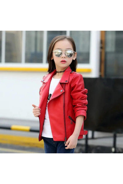 Girls And Boys Korean Children's Leather Jackets - HEPSIBAH SHOP