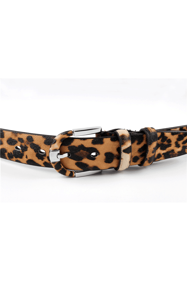 Women's Leopard Leather Belt - HEPSIBAH SHOP