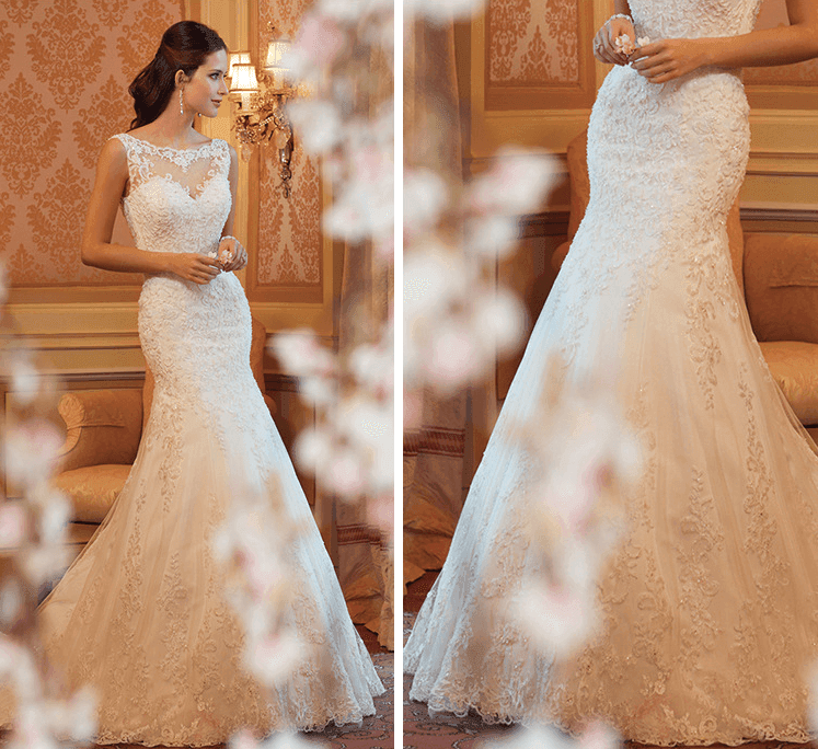 Lace Fish Tail Wedding Dress - HEPSIBAH SHOP