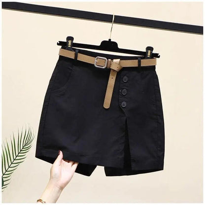 Summer New Button Women's High Waist Shorts - HEPSIBAH SHOP