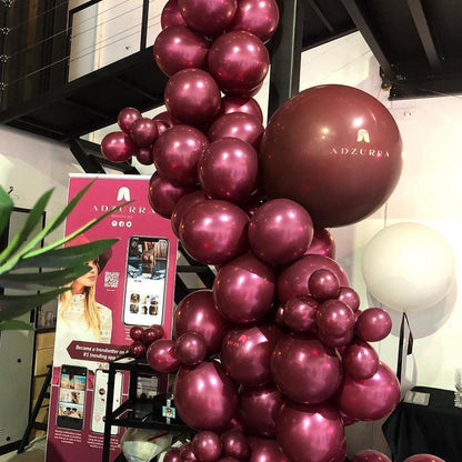 Burgundy Pearl Latex Helium Balloons Wine Red Party Globos - HEPSIBAH SHOP