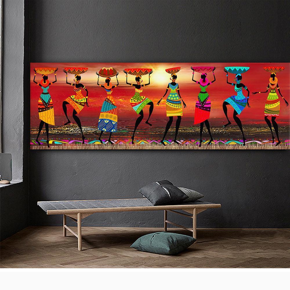 African women dancing oil painting - HEPSIBAH SHOP