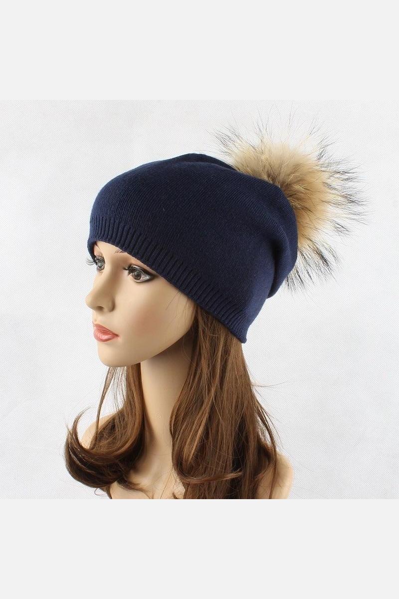 Fur Pompom Hats - HEPSIBAH SHOP