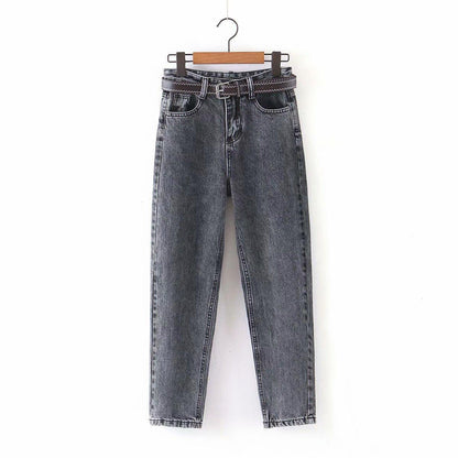 Pure color denim casual jeans - HEPSIBAH SHOP