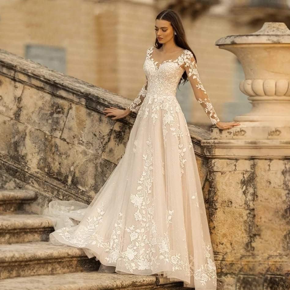 Long Sleeve Wedding Dress Mori Style - HEPSIBAH SHOP